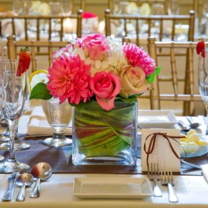17979659 - wedding table decoration and floral centrepiece