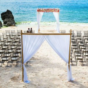 20440914 - wedding arch and chairs on the beach