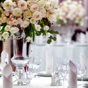 43870246 - dinner wedding table setting