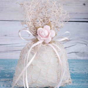 51844370 - wedding favor on old wooden table